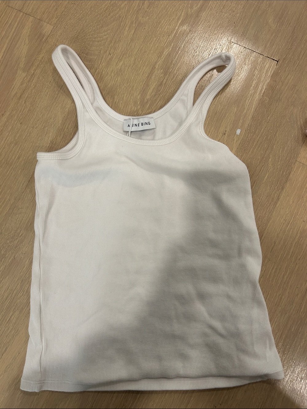 anine bing white tank